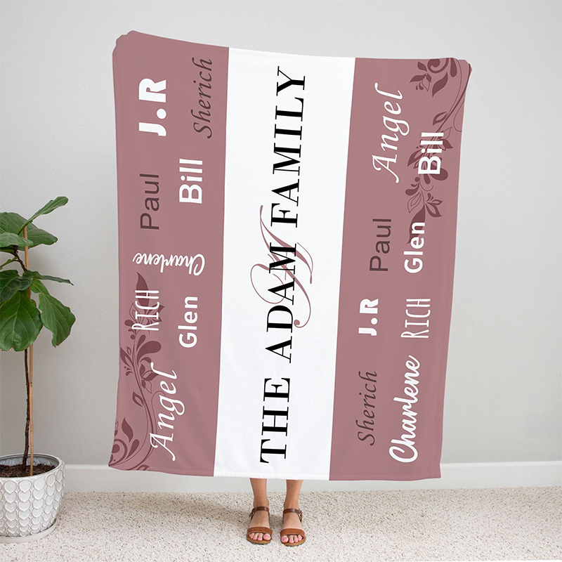 Personalized Family Name Blanket for Comfort & Unique | BKName03