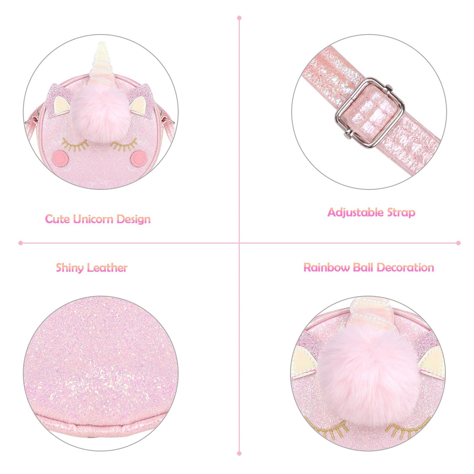 Personalized Kid's Unicorn Cute Crossbody Bag| CWPack10