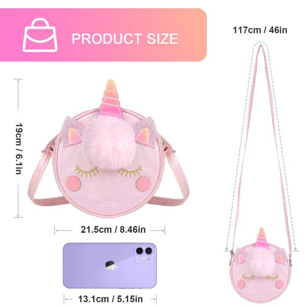 Personalized Kid's Unicorn Cute Crossbody Bag| CWPack10