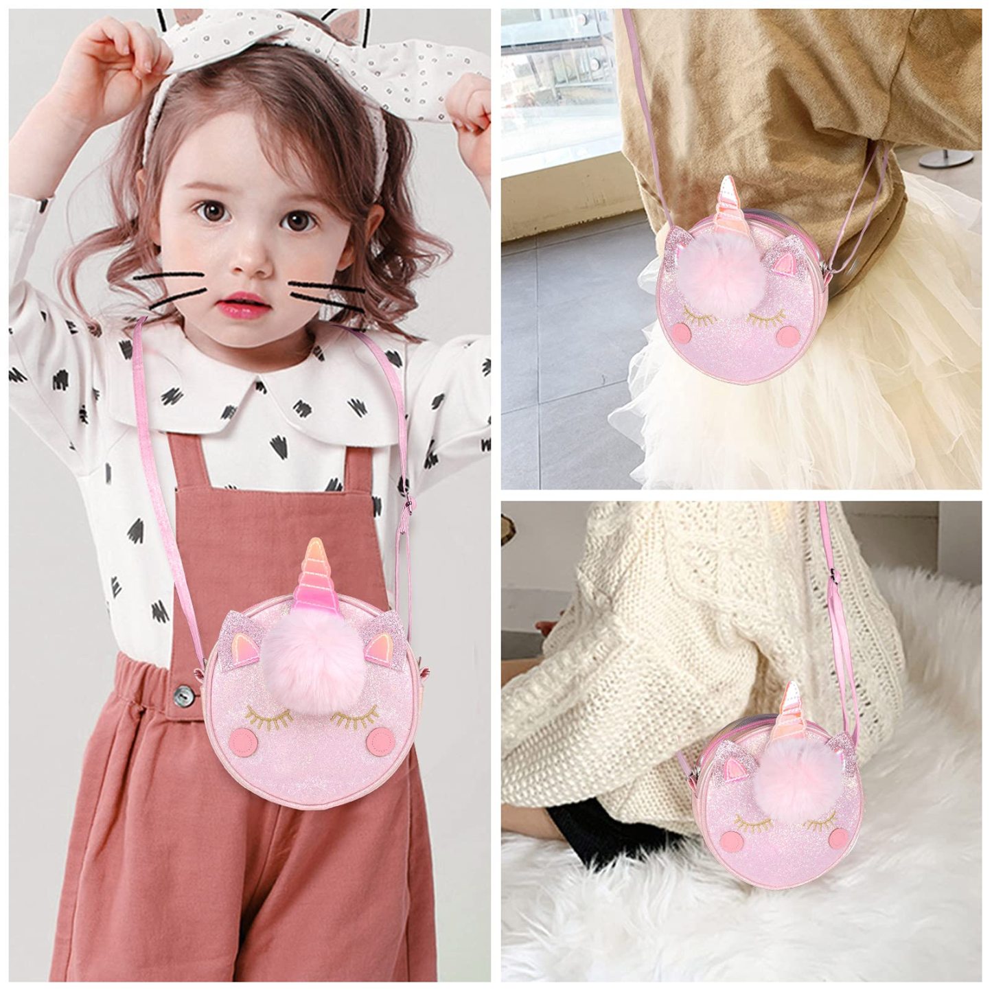 Personalized Kid's Unicorn Cute Crossbody Bag| CWPack10