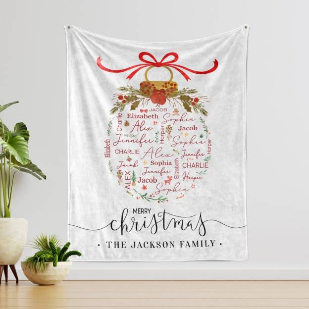 Personalized Merry Christmas Blanket for Comfort & Unique | BKMC12