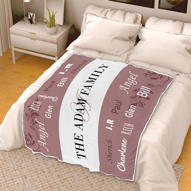 Personalized Family Name Blanket for Comfort & Unique | BKName03