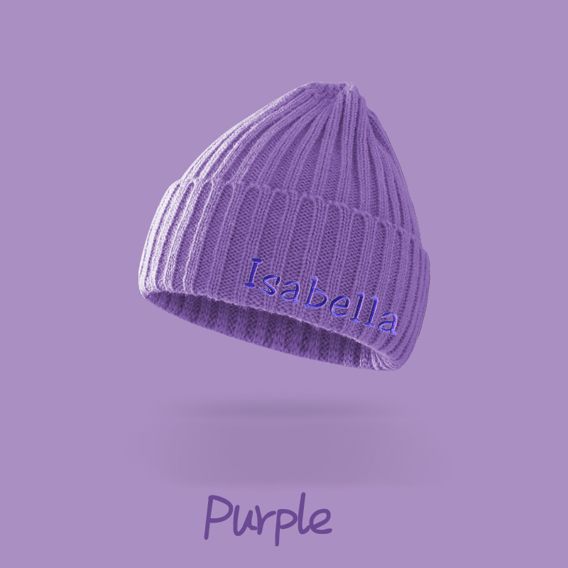 Personalized Embroidery Kid & Adult Color Beanies for Comfort & Unique | HSKid04