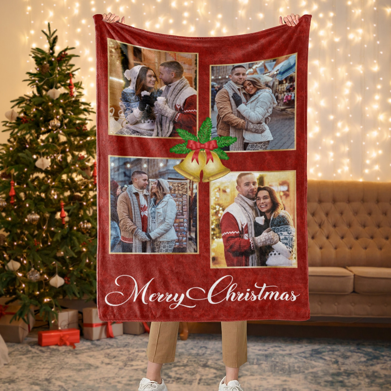 Personalized Merry Christmas Blanket for Comfort & Unique | BKMC08