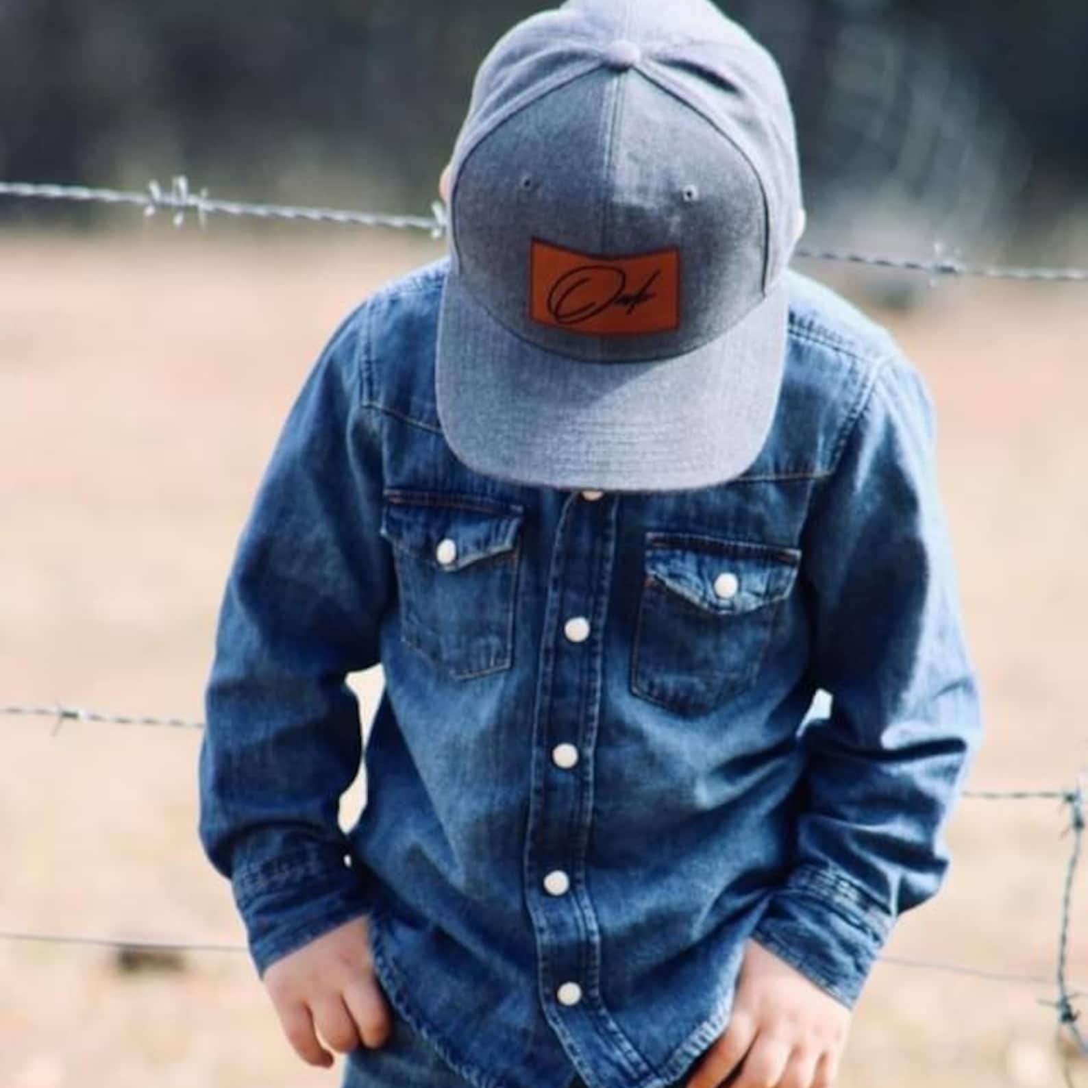 Personalized Child Leather Patch Hat for Comfort & Unique | CWBeach19