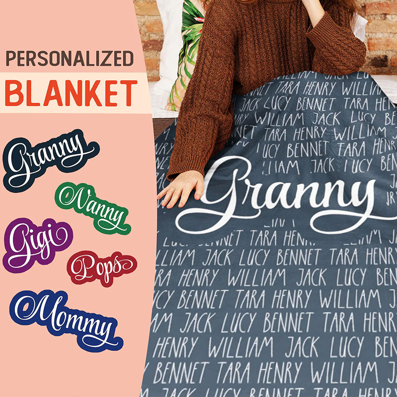 Personalized Family Name Blanket for Comfort & Unique | BKName01