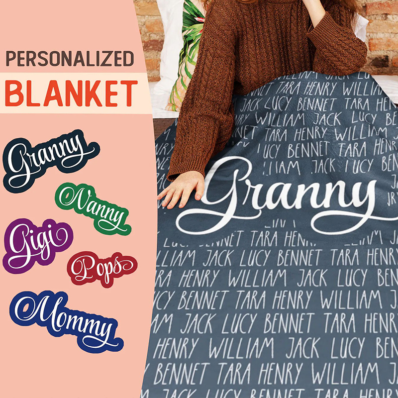 Personalized Family Name Blanket for Comfort & Unique | BKName01
