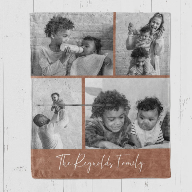 Personalized Memorial Photo Blanket for Comfort & Unique | BKphoto06