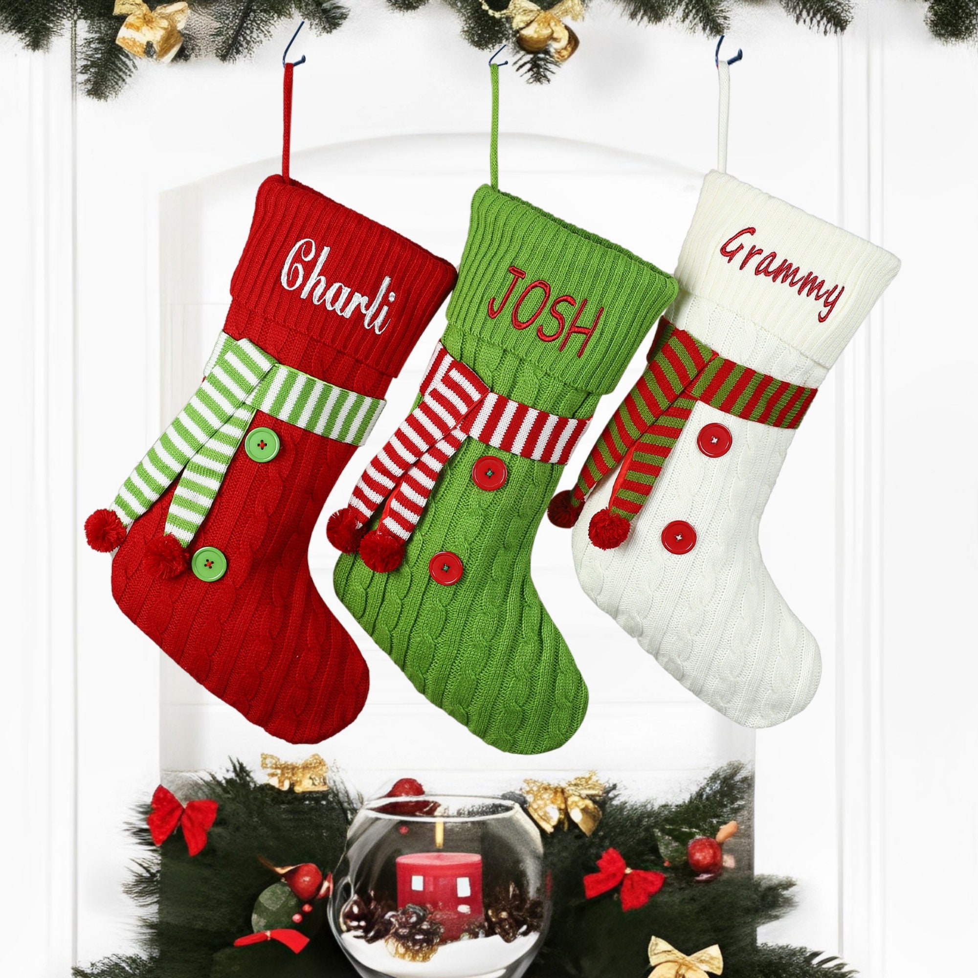 Personalized Christmas Stocking with Family Name | MCGift05