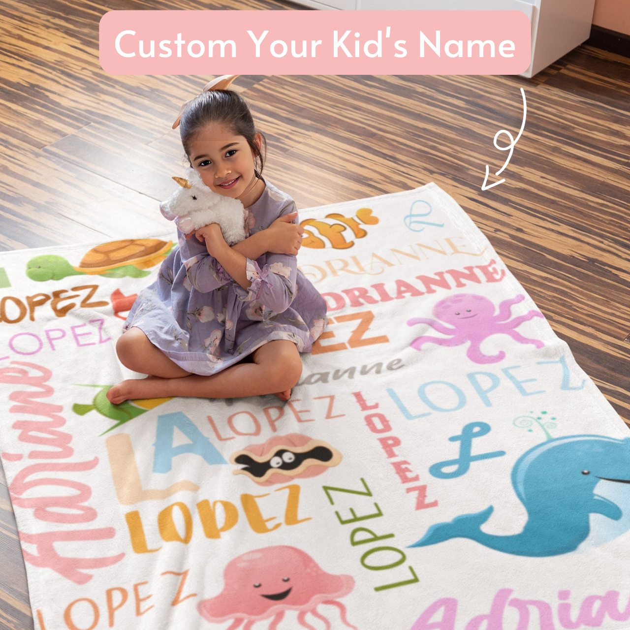 Personalized Lovely Kid Blanket for Comfort & Unique | BKKid12