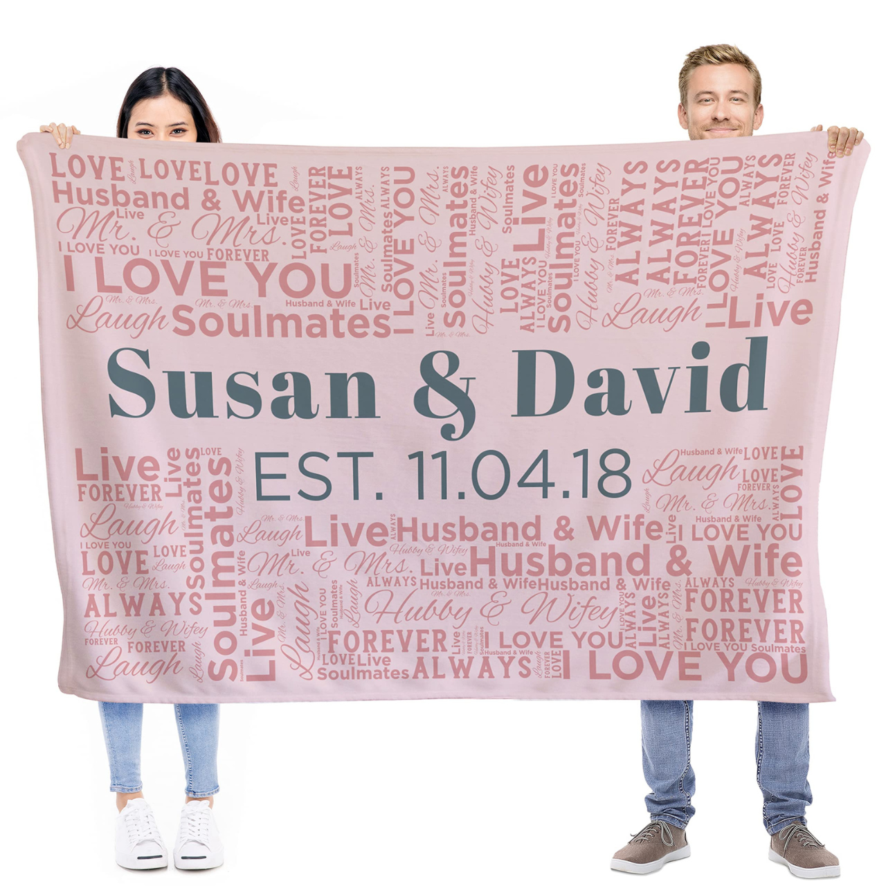 Personalized Anniversary Blanket for Comfort & Unique | BKAN001