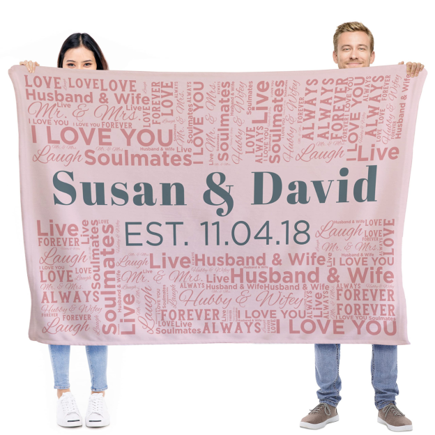 Personalized Anniversary Blanket for Comfort & Unique | BKAN001