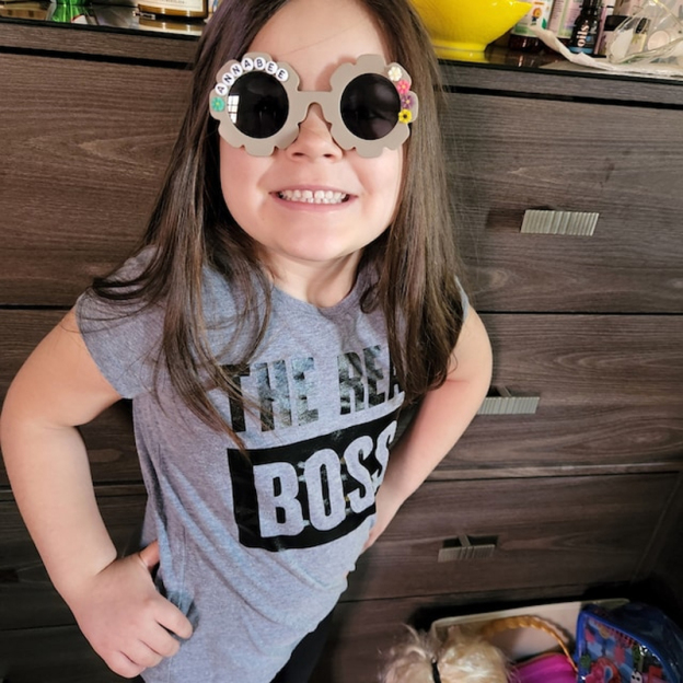 Personalized Colorful Flower Sunglasses For Kids | CWBeach03