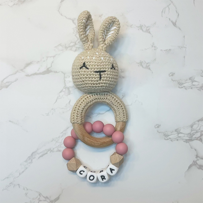 Personalized Lovely Kid's Crochet Baby Rattle | CWToy25