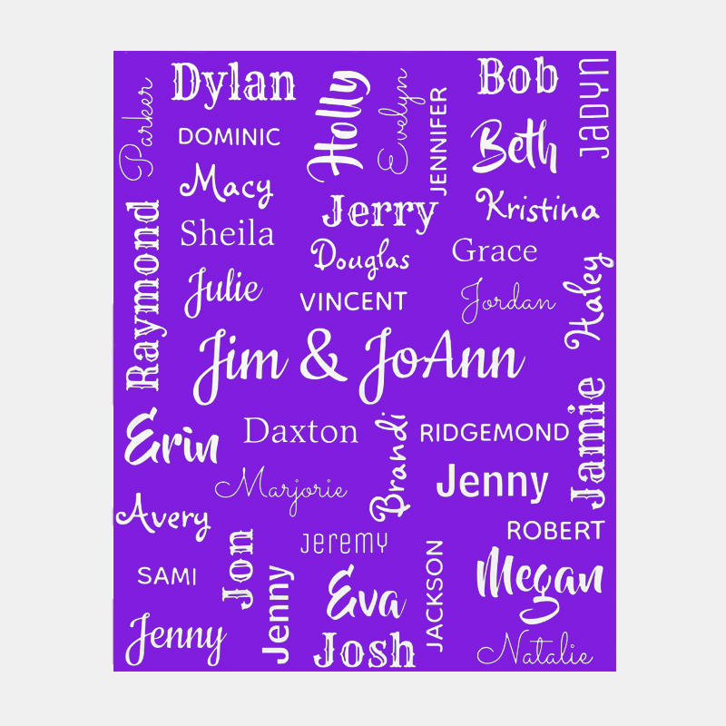 Personalized Family Name Blanket for Comfort & Unique | BKName06