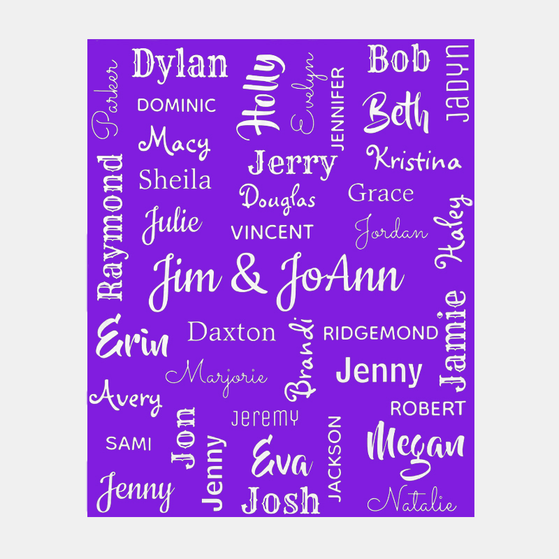 Personalized Family Name Blanket for Comfort & Unique | BKName06