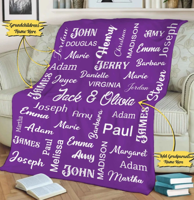 Personalized Family Name Blanket for Comfort & Unique | BKName06