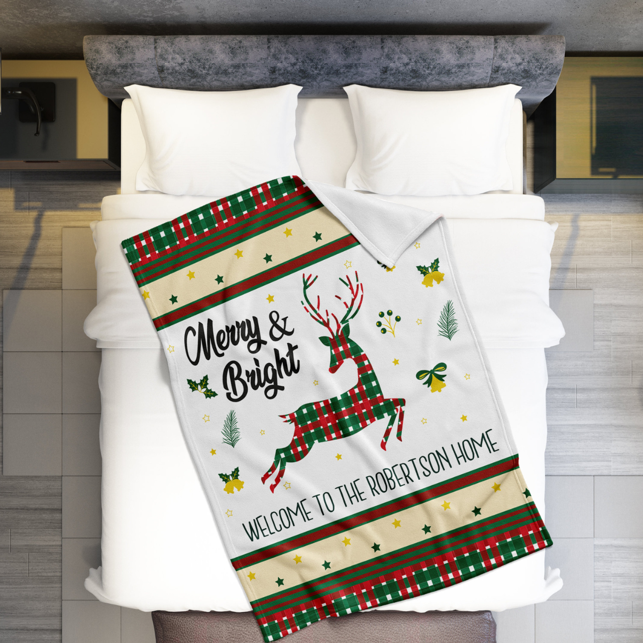 Personalized Merry Christmas Blanket for Comfort & Unique | BKMC05