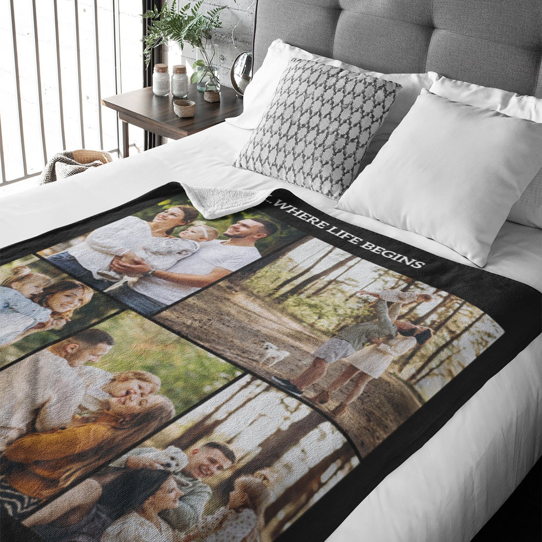 Personalized Memorial Photo Blanket for Comfort & Unique | BKphoto05