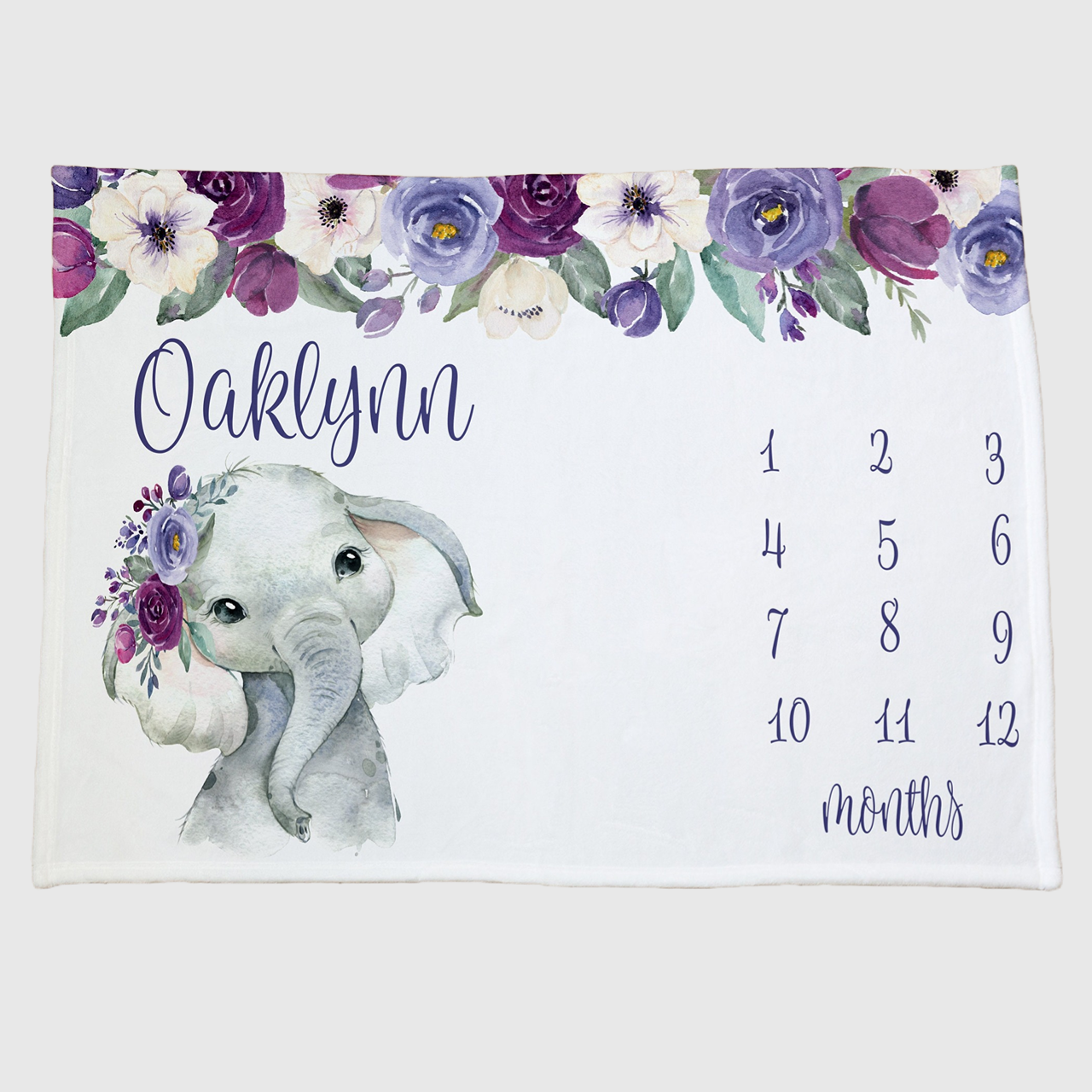 Personalized Baby Milestone Blanket for Comfort & Unique | BKMS013