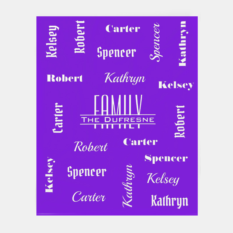 Personalized Family Name Blanket for Comfort & Unique | BKName07