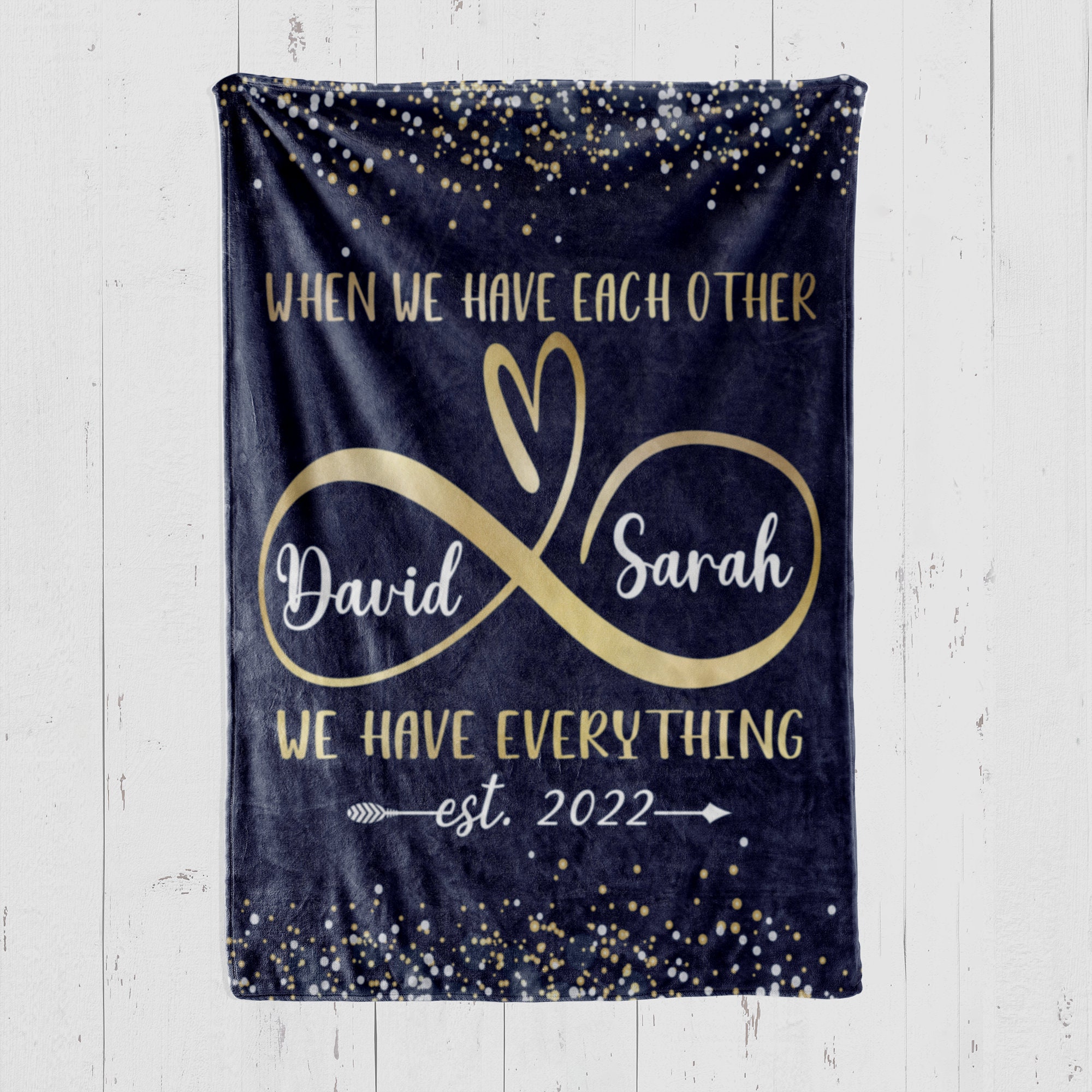 Personalized Anniversary Blanket for Comfort & Unique | BKAN006