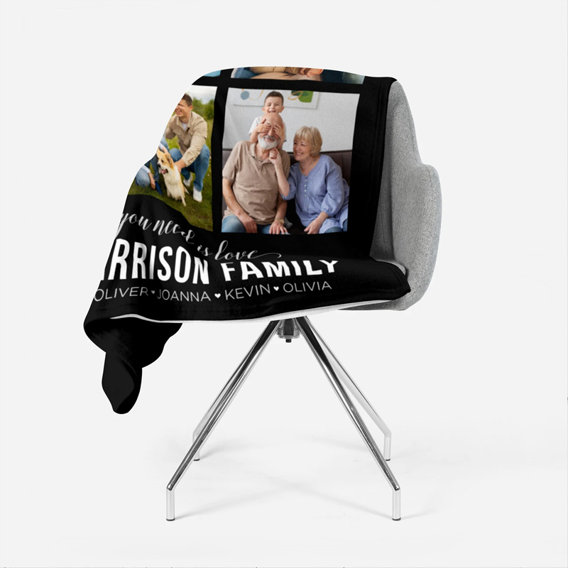 Personalized Memorial Photo Blanket for Comfort & Unique | BKphoto07