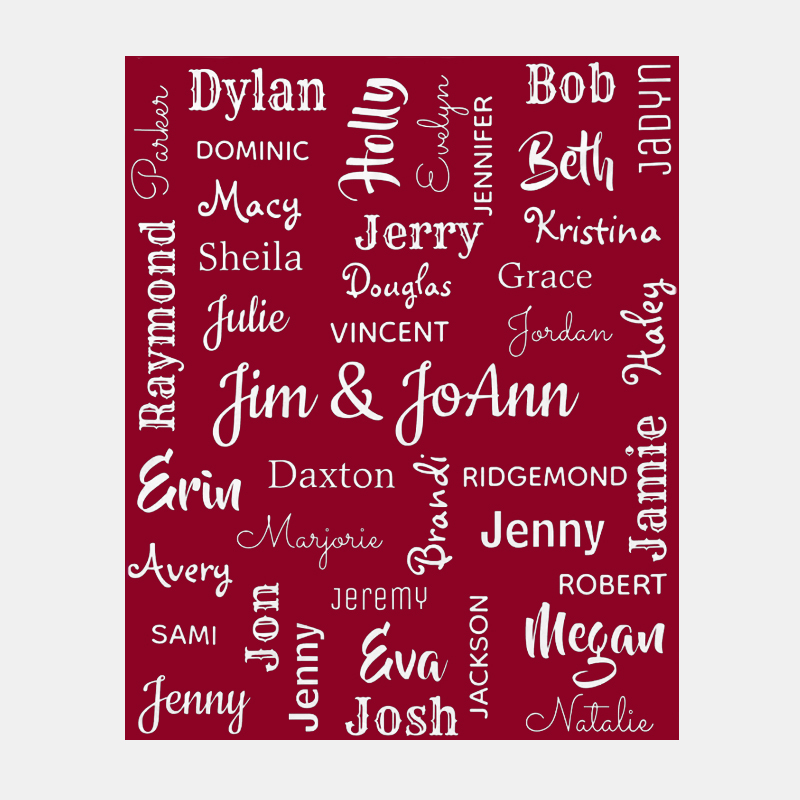 Personalized Family Name Blanket for Comfort & Unique | BKName06