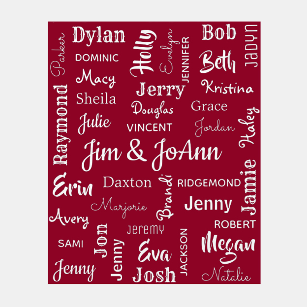 Personalized Family Name Blanket for Comfort & Unique | BKName06