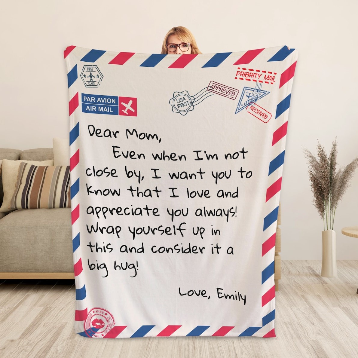 Personalized Love Letter Blanket for Comfort & Unique | BKletter13