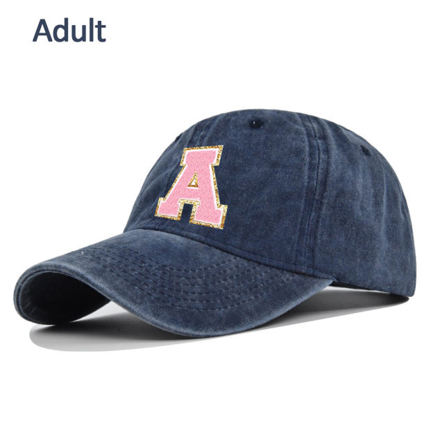 Personalized Adult & Kid Letter Patch Tie-dye Hat | CWBeach17