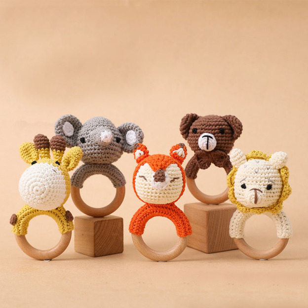 Personalized Lovely Kid's Crochet Baby Rattle | CWToy25