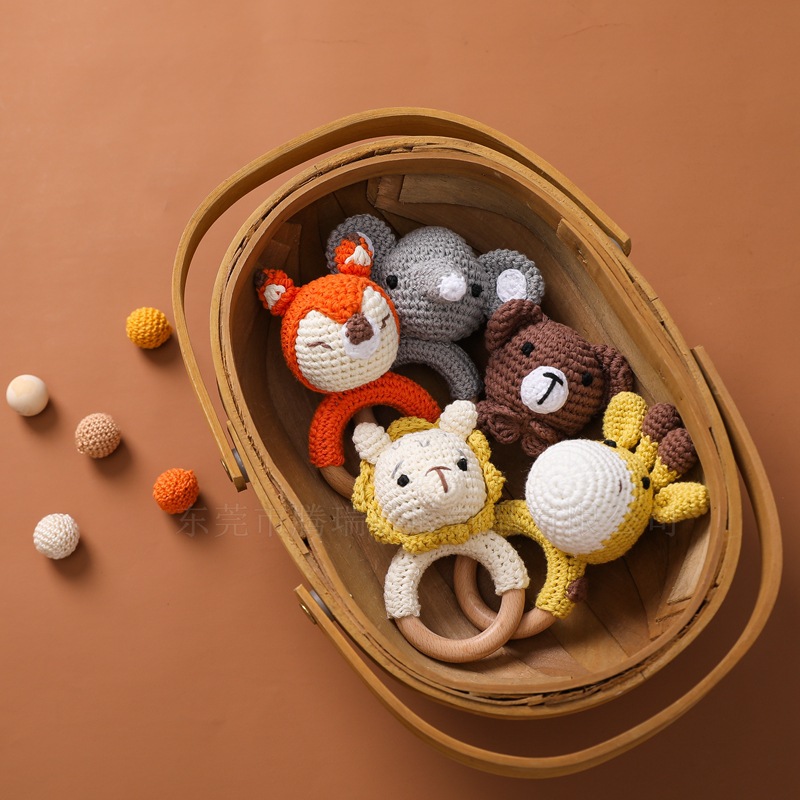 Personalized Lovely Kid's Crochet Baby Rattle | CWToy25