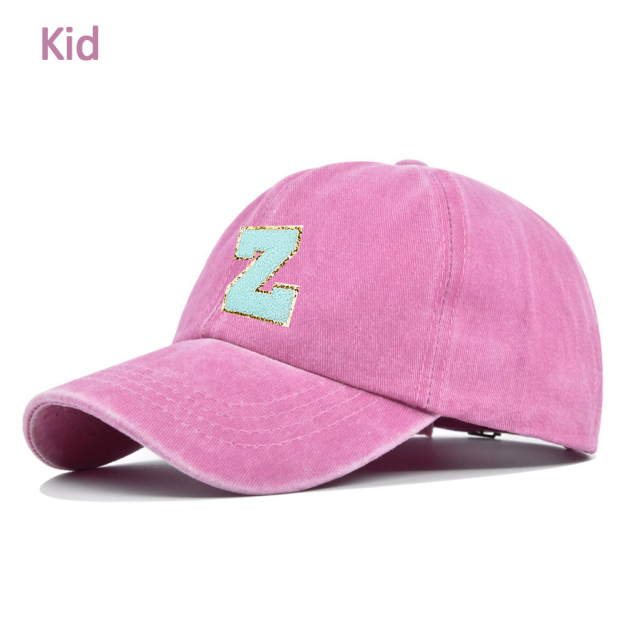 Personalized Adult & Kid Letter Patch Tie-dye Hat | CWBeach17