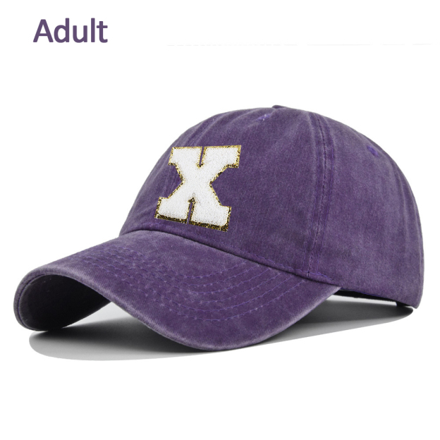 Personalized Adult & Kid Letter Patch Tie-dye Hat | CWBeach17