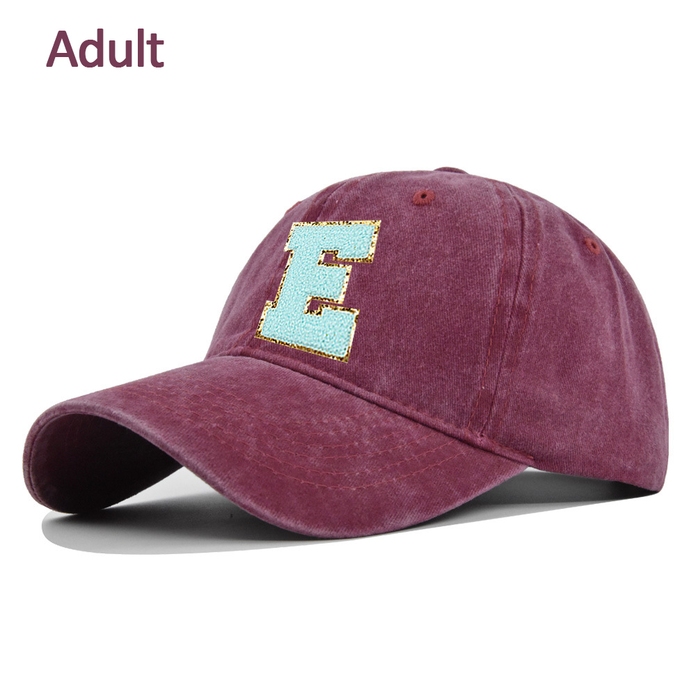 Personalized Adult & Kid Letter Patch Tie-dye Hat | CWBeach17