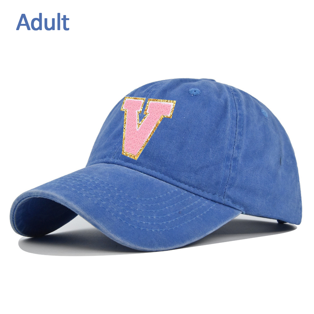Personalized Adult & Kid Letter Patch Tie-dye Hat | CWBeach17