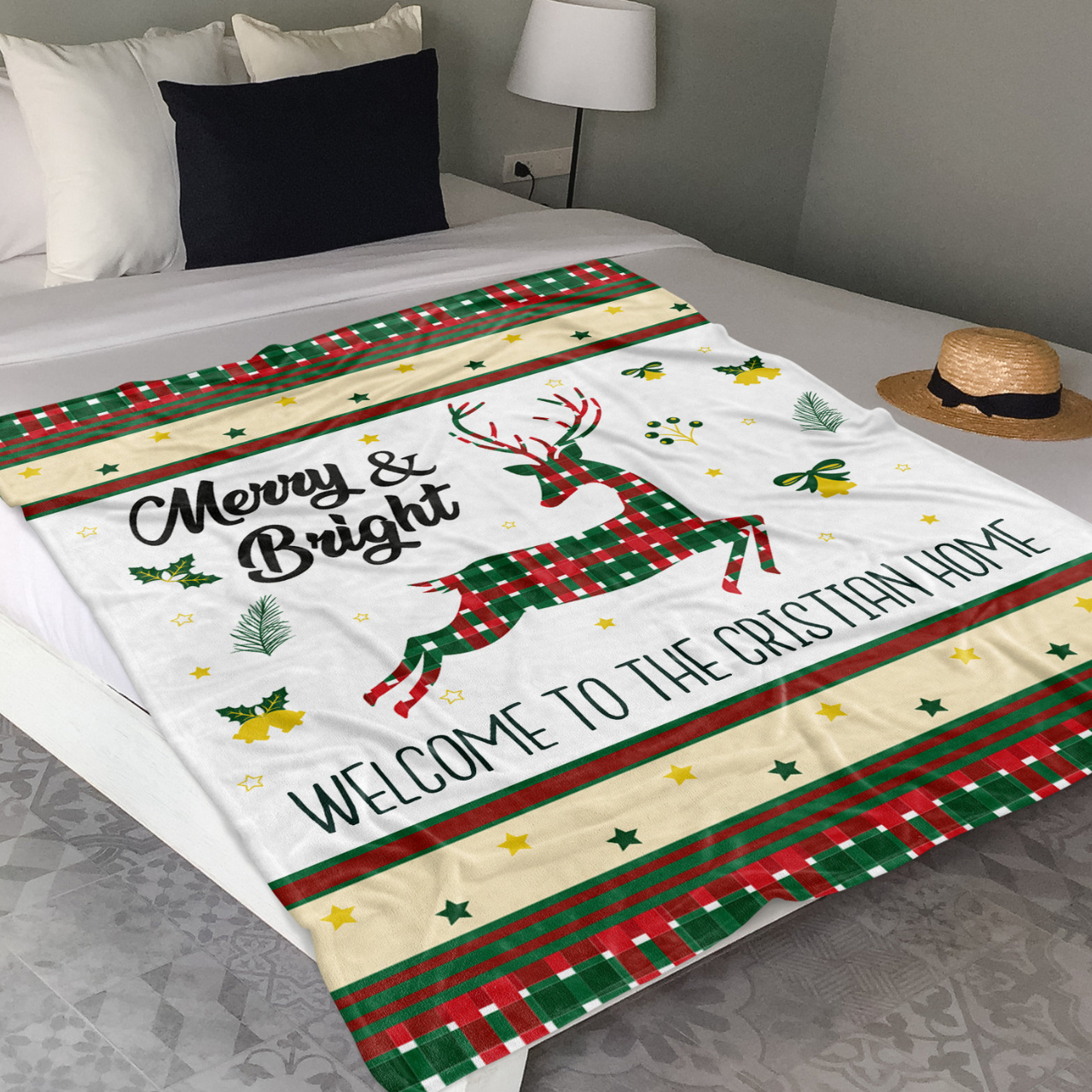 Personalized Merry Christmas Blanket for Comfort & Unique | BKMC05