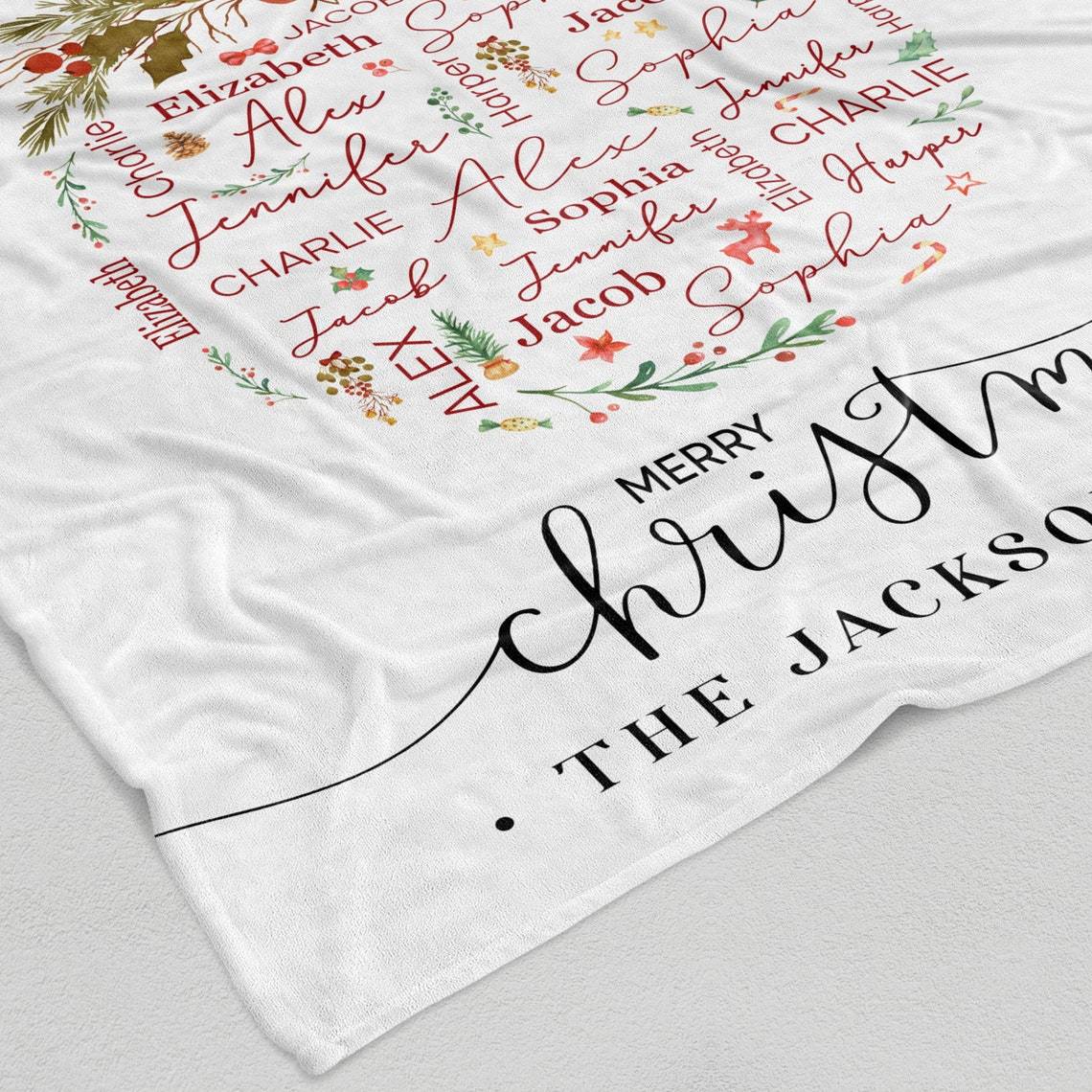 Personalized Merry Christmas Blanket for Comfort & Unique | BKMC12