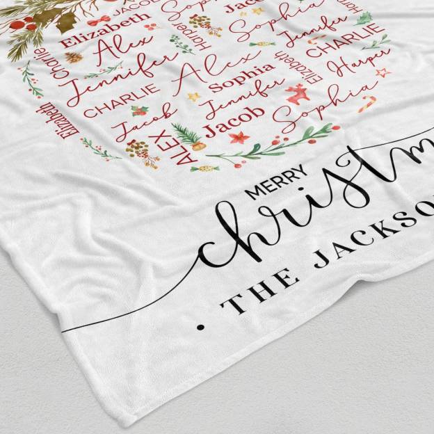 Personalized Merry Christmas Blanket for Comfort & Unique | BKMC12