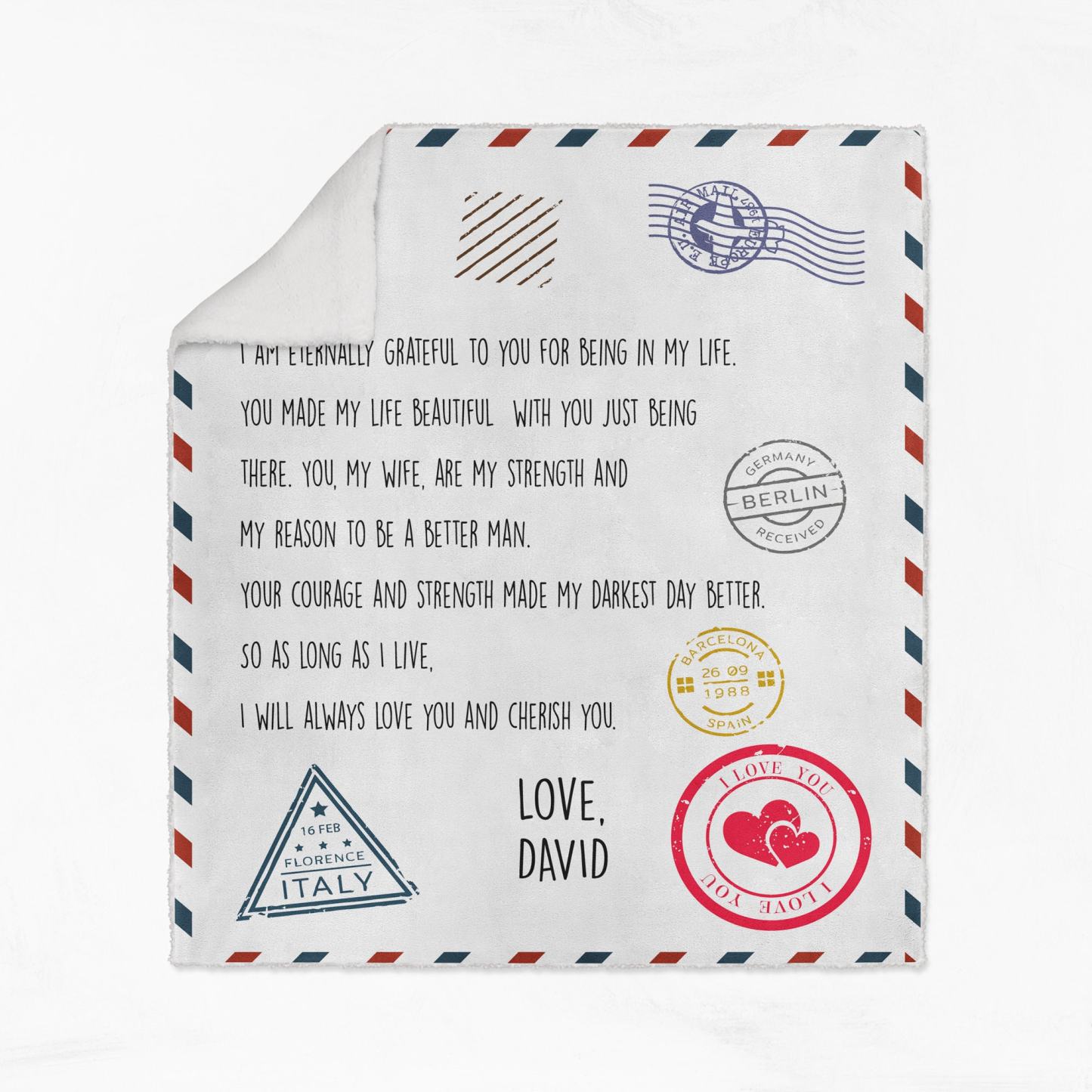 Personalized Love Letter Blanket for Comfort & Unique | BKletter12