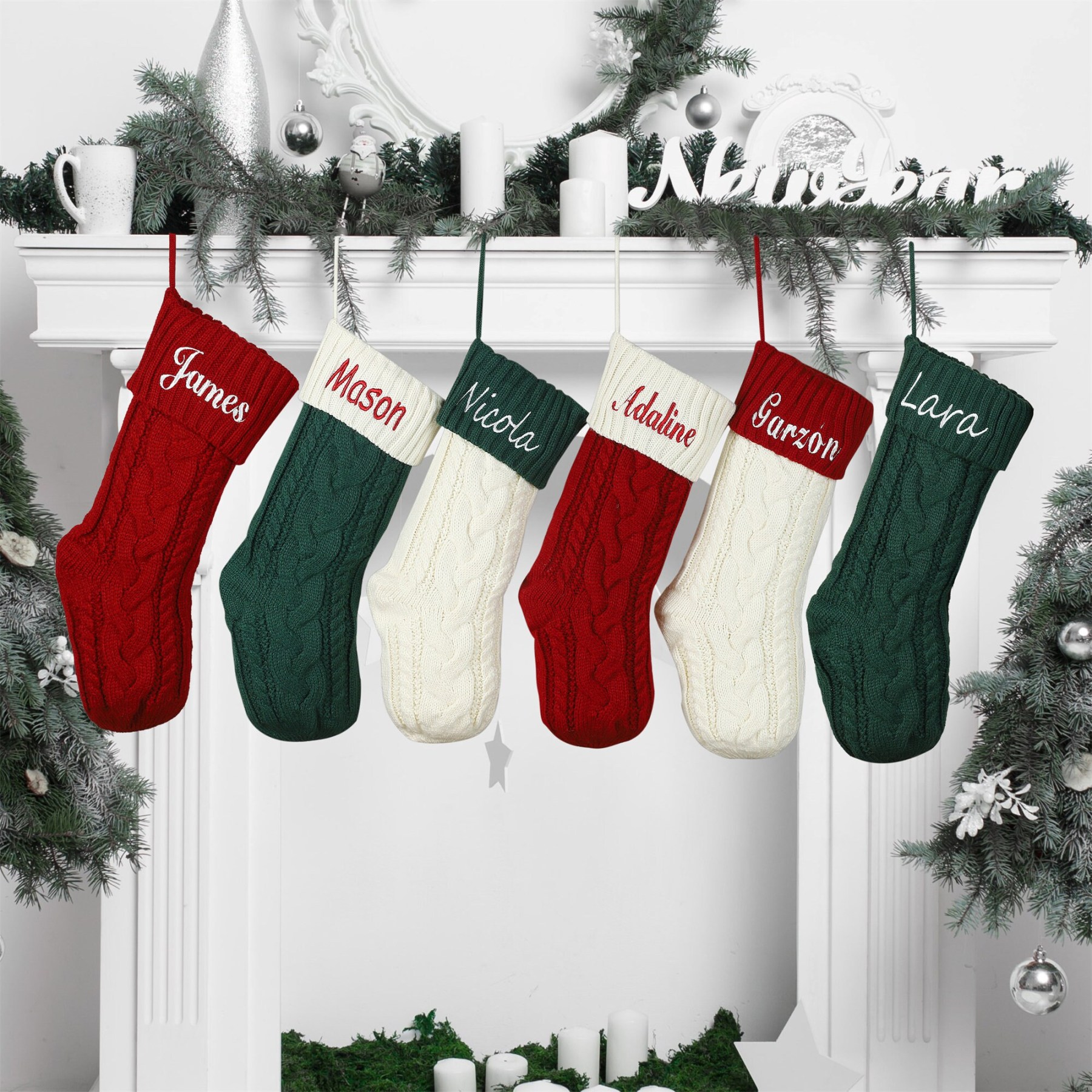 Personalized Christmas Stocking with Family Name | MCGift01