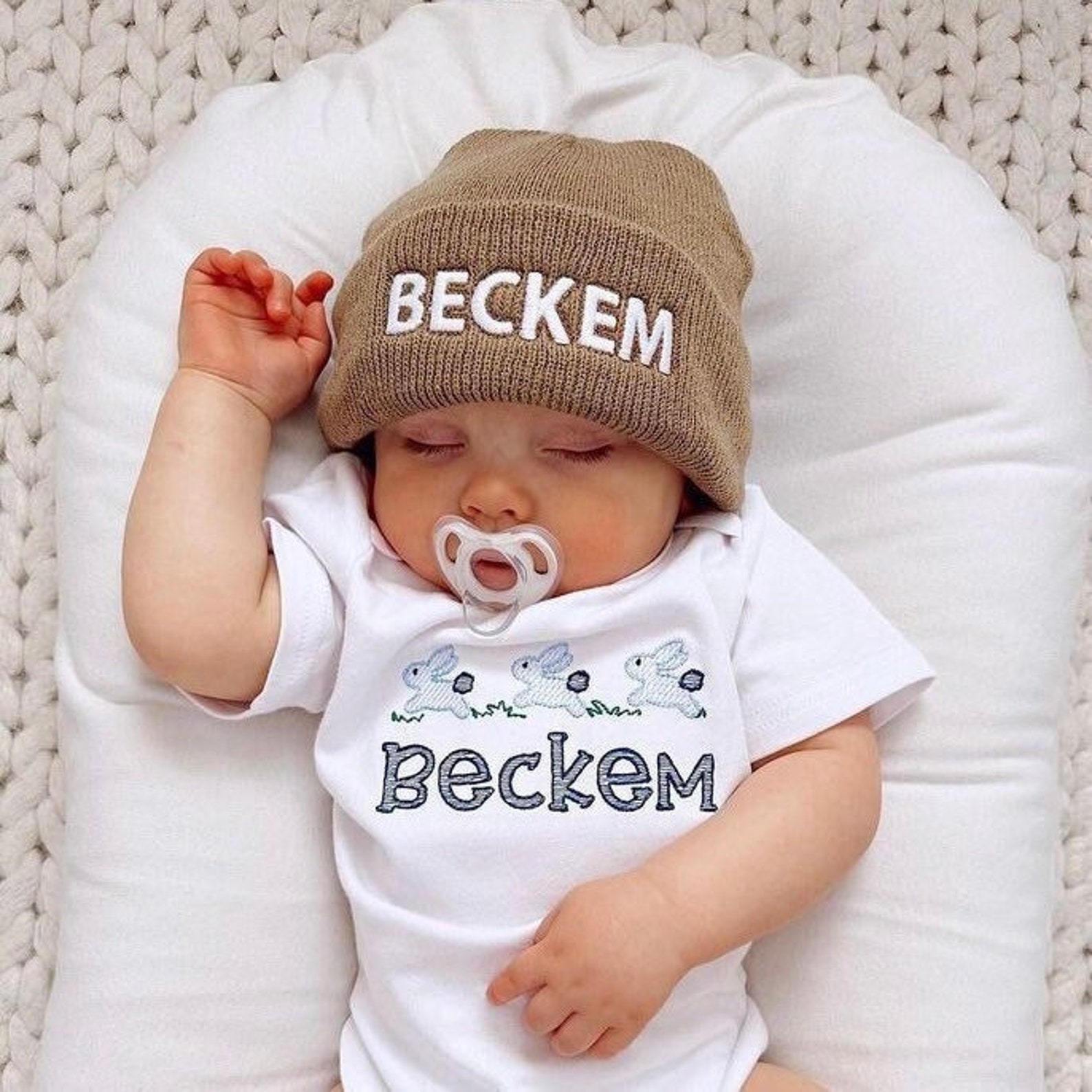Personalized Embroidery Beanie Hat with Monogram for Comfort & Unique | HSKid15