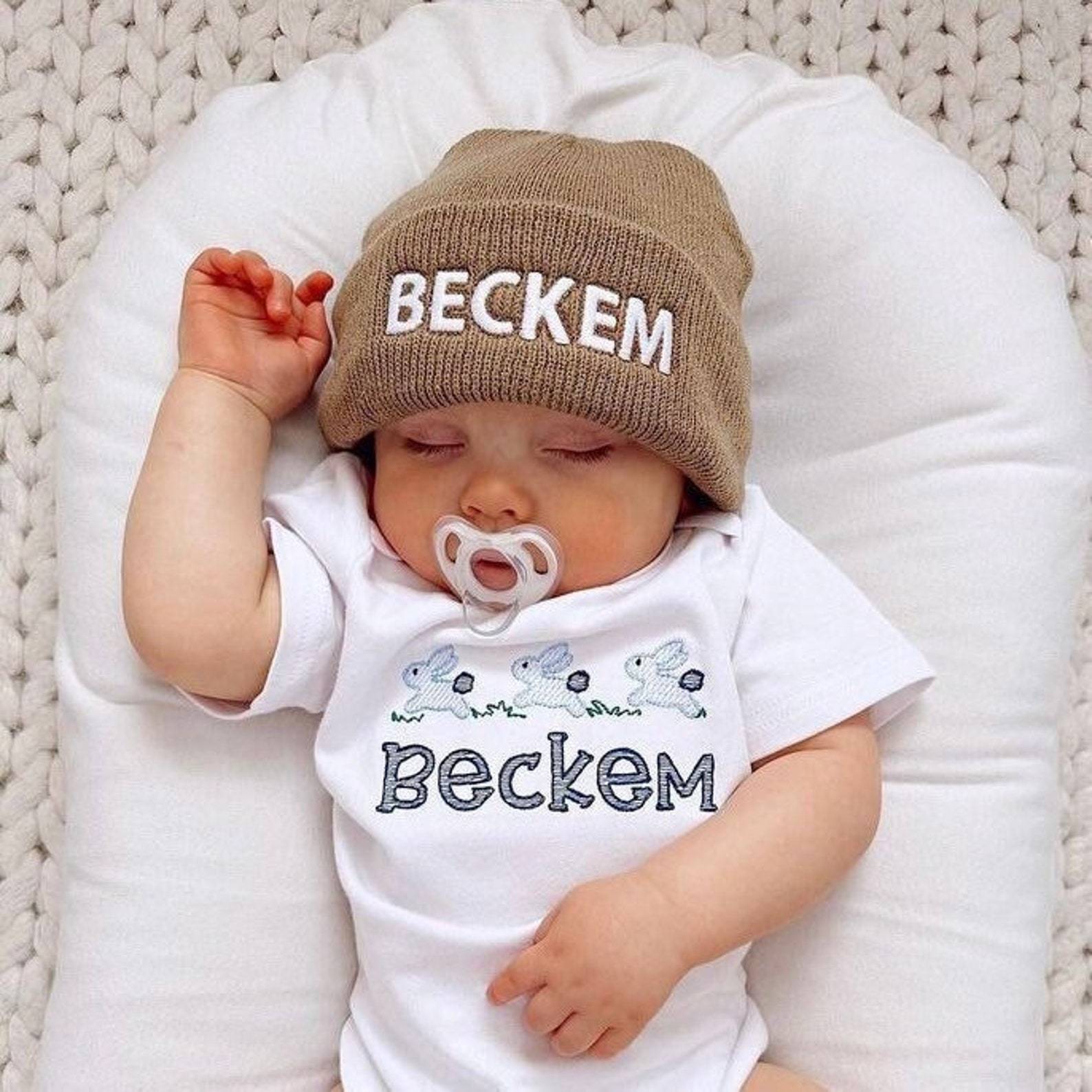 Personalized Embroidery Beanie Hat with Monogram for Comfort & Unique | HSKid15