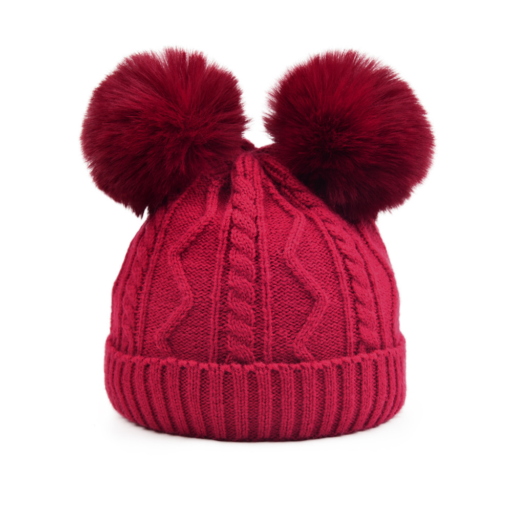 Personalized Embroidery Detachable Pom Pom Hat for Comfort & Unique | HSKid10