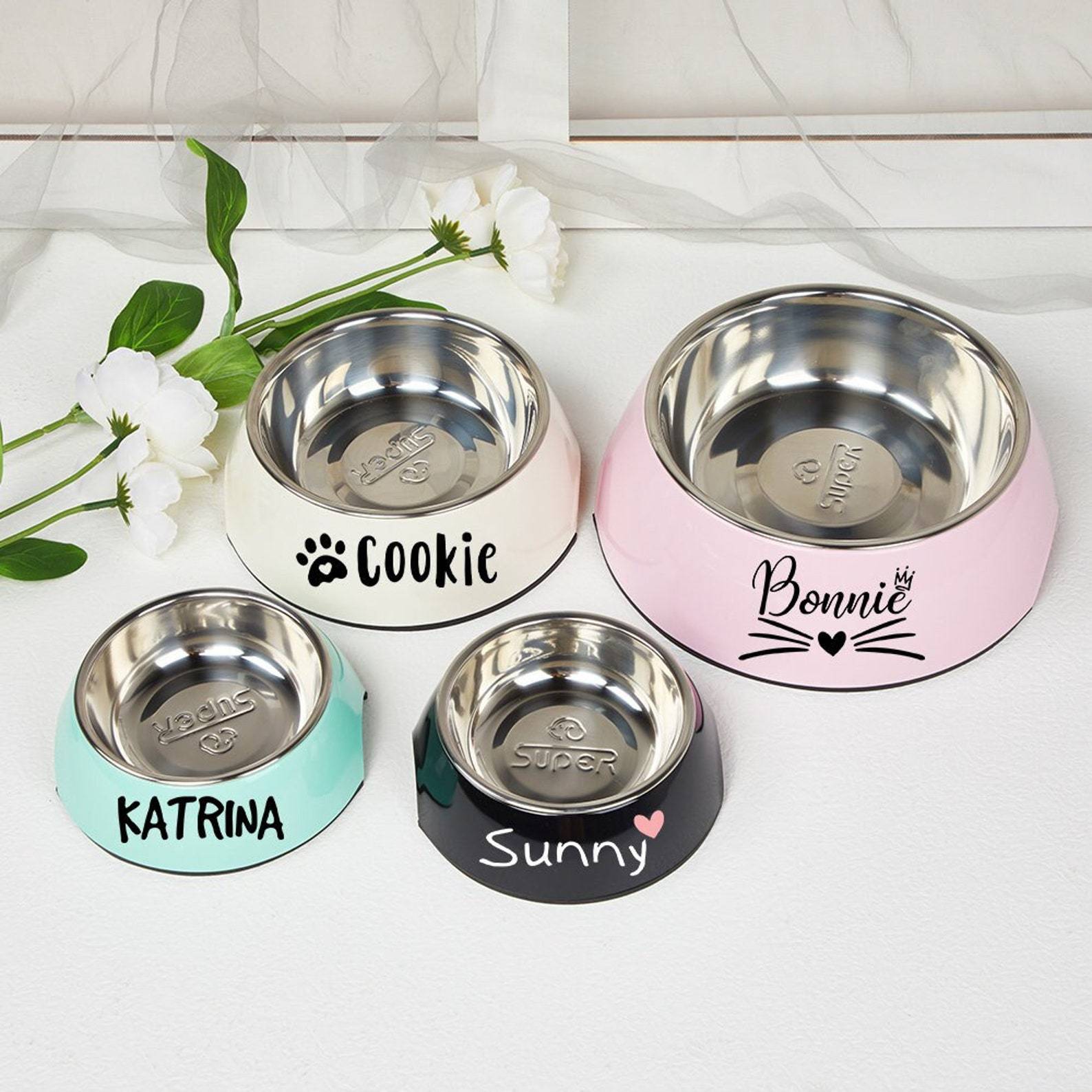 Personalized Pet Stainless Steel Dog Bowl  | CWToy20
