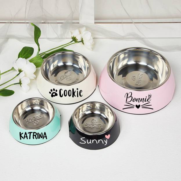 Personalized Pet Stainless Steel Dog Bowl  | CWToy20