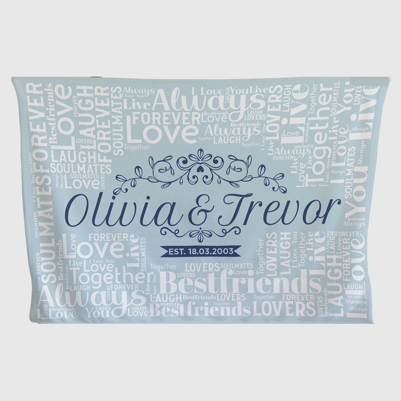 Personalized Anniversary Blanket for Comfort & Unique | BKAN001