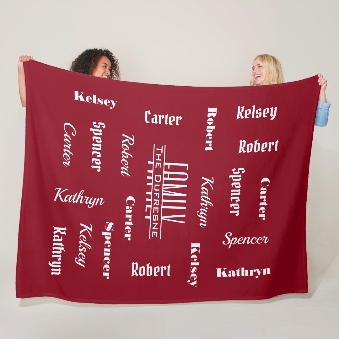 Personalized Family Name Blanket for Comfort & Unique | BKName07