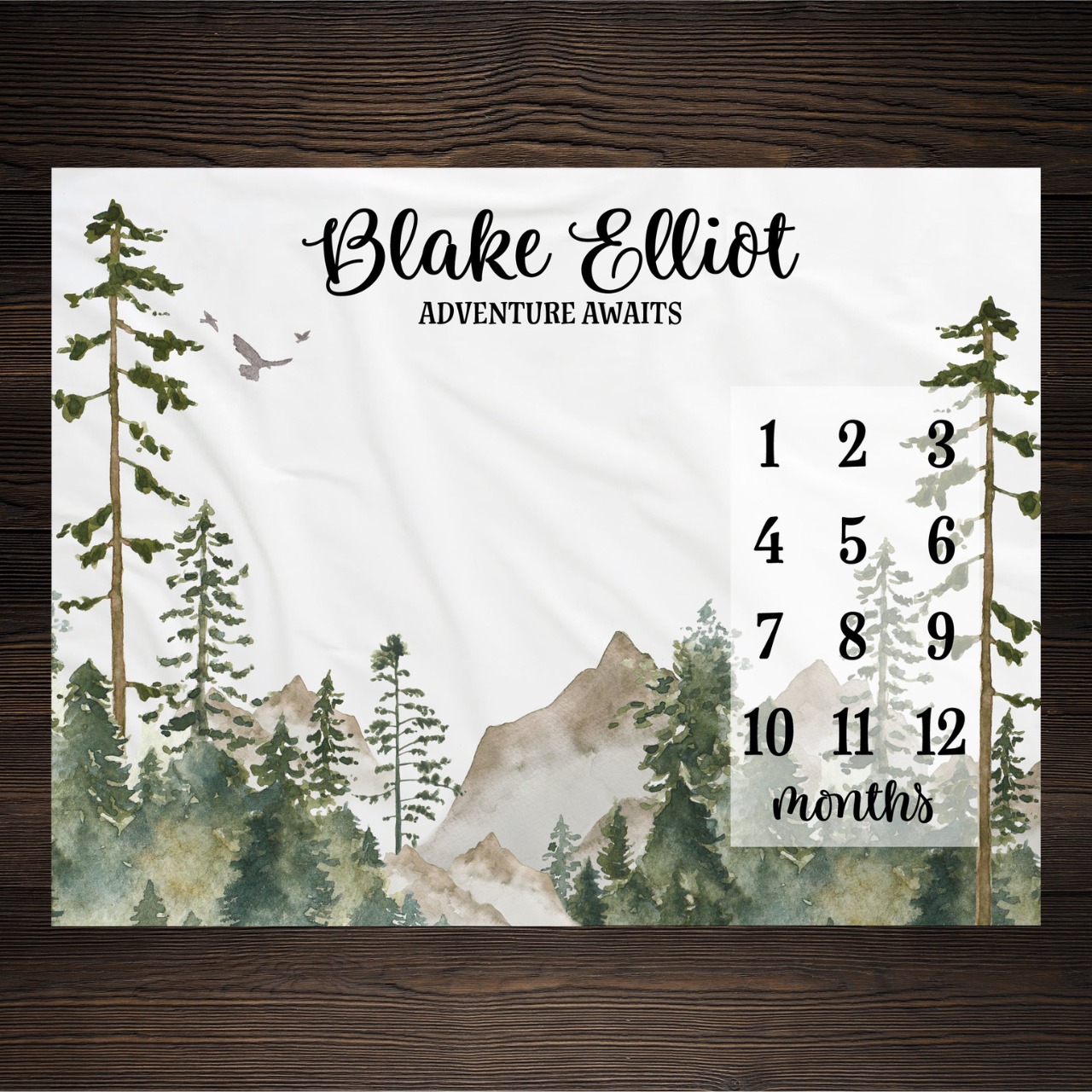 Personalized Baby Milestone Blanket for Comfort & Unique | BKMS011